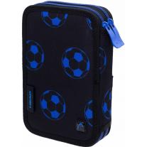 Ученически несесер Astra Head - Неонов син футбол, 2 ципа