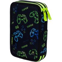 Ученически несесер Astra Head - Неонова игра, 2 ципа