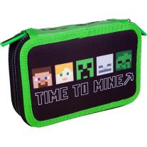 Ученически несесер Astra Minecraft - Alex & Steve, с 3 ципа