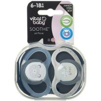 Успокояващи залъгалки с въздушен поток Vital Baby - 6-18 месеца, 2 броя