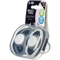 Успокояващи залъгалки с въздушен поток Vital Baby - 6-18 месеца, 2 броя