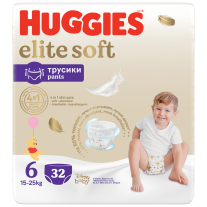 HUGGIES Elite Soft пелени гащички, размер 6, 15 – 25 КГ, 32 броя