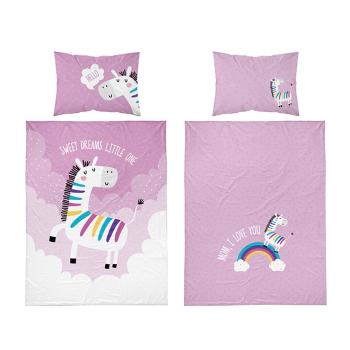 Detexpol Спален двулицев комплект , бамбук за бебешко креватче (2 части) зебра