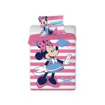 Disney Спален комплект за детско легло (2 части) Minnie Mouse Stripes 