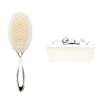 Посребрени четка и гребен Widdop Bambino