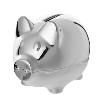 Посребрена касичка прасенце Widdop Bambino Piggy