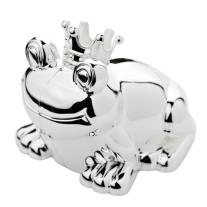 Посребрена касичка жаба с корона Widdop Bambino Frog