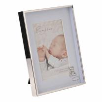 Посребрена рамка за снимка с декорация Widdop Bambino Teddy Blue