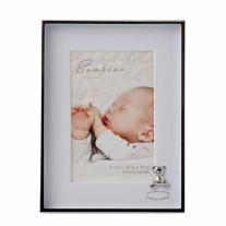 Посребрена рамка за снимка с декорация Widdop Bambino Teddy Blue