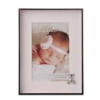Посребрена рамка за снимка с декорация Widdop Bambino Teddy Pink