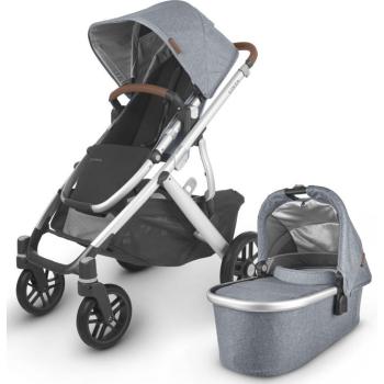 Бебешка количка Uppababy VISTA V2 2-в-1 Gregory (Blue Melange/Silver/Saddle Leather) Изложена