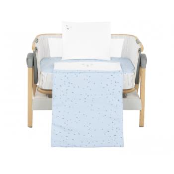 Бебешки спален комплект за мини-кошара KIKKA BOO 5ч Bear with me Blue