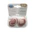 Комплект от симетрични силиконови залъгалки Canpol babies, PURE COLOR - 2бр, 0-6 м., розови