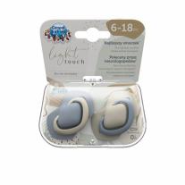 Комплект от симетрични силиконови залъгалки Canpol babies, PURE COLOR - 2бр, 6-18 м., розови