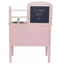 Дървена детска кухня в розов цвят с тенджери Jabadabado