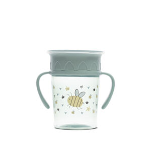 Неразливаща се чаша с дръжки Lorelli My Friend - 360°, 275 ml, Iceberg GREEN