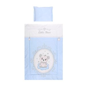 Спален комплект от 3 части Lorelli - Cosy, Мечо, син