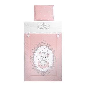 Бебешки спален комплект от 3 части Lorelli - Cosy, Мечо, розов