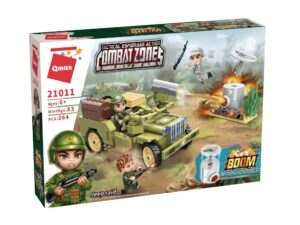 Конструктор, Qman, Combat Zone, Нападение с джип, 264 части
