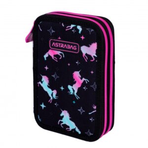 Двоен несесер, Astra, с аксесоари ASTRABAG Еднорог, AC21, 20,5 х 13 х 4,5 см