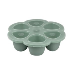 Силиконова форма за замразяване на бебешка храна BEABA, 6х90 мл, Sage Green