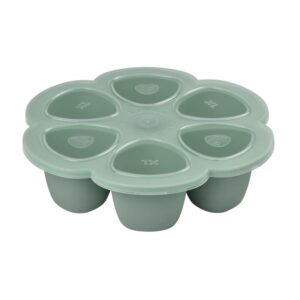 Силиконова форма за замразяване на бебешка храна BEABA, 6х150 мл, Sage Green