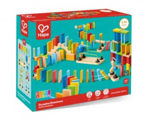Дървен комплект, Hape, Домино, 107 части