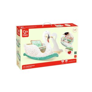 Дървена люлка 2 в 1, Hape, Лебед, 82,4 х 50,4 х 38,4см.