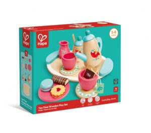 Дървен комплект за игра, Hape, Време за чай, 14 части