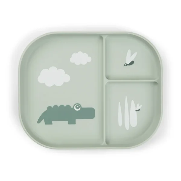 Foodie-compartment-plate-Croco-Green-Front-PS Foodie-compartment-plate-Croco-Green-Front-PS