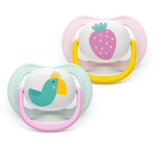 Залъгалки Philips Avent Ultra Air Happy 0-6м розово с папагал и ягода
