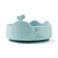 Silicone-StickandStay-bowl-and-baby-spoon-Wally-Blue-Front-2-PS