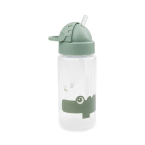 Бутилка със сламка Done by Deer Croco Green 350 ml