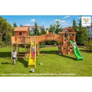 Дървена детска площадка Fungoo MAXI Joyfull castle