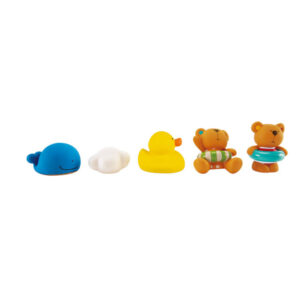Комплект играчки за баня, Hape, Мече Теди и приятели, 5 броя