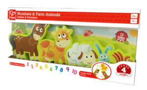 Дървен пъзел, Hape, Числа и селскостопански животни, 10 части