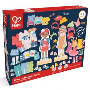 Образователен магнитен пъзел, Hape, Мода, 62 части