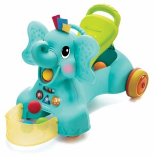 Интерактивна играчка, Infantino, 3 в 1 Слонче за яздене