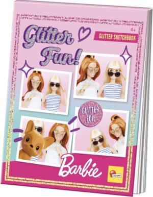 Творчески комплект, Lisciani, Barbie, Книжка за оцветяване с блясък