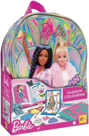 Творчески комплект, Lisciani, Barbie, 2 в 1 раница с комплект за рисуване