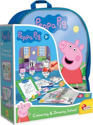 Творчески комплект, Lisciani, Peppa Pig, 2 в 1 раница с комплект за рисуване