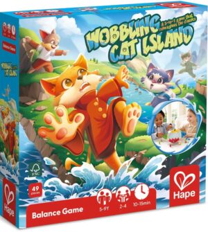 Детска настолна игра 3в1 Hape, Котешки остров