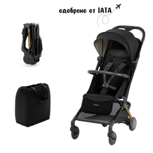 KinderKraft PILOT 2 бебешка количка MIDNIGHT BLACK