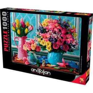Пъзел, Anatolian, Вази с цветя, 1000 части