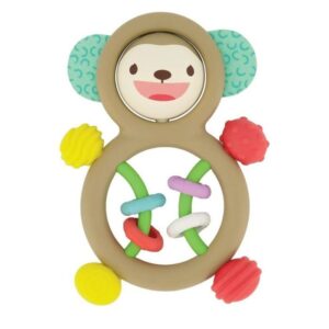 Сензорна бебешка дрънкалка, Infantino, Маймунка