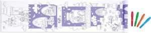 Творчески комплект Hape, Хартиена ролка за оцветяване, Фантастичен замък