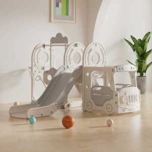 Детски център за игра 4 в 1, Feelkids Автобус в сив цвят