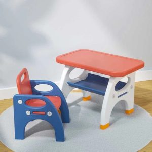 Детско бюро за писане и рисуване със столче Feelkids в червен цвят