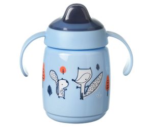 Неразливаща се чаша с мек накрайник и дръжки Tommee Tippee SUPERSTAR 300мл 6м+, BACSHIELD, Синя