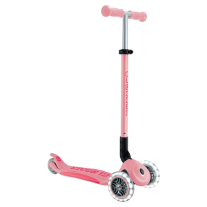 Сгъваема тротинетка GLOBBER Elite Light със светещи гуми - Розова